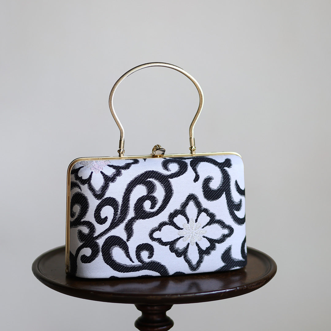Hyuga | Handmade Handbag Fuka-ori Pattern Nishijin-ori Brand New