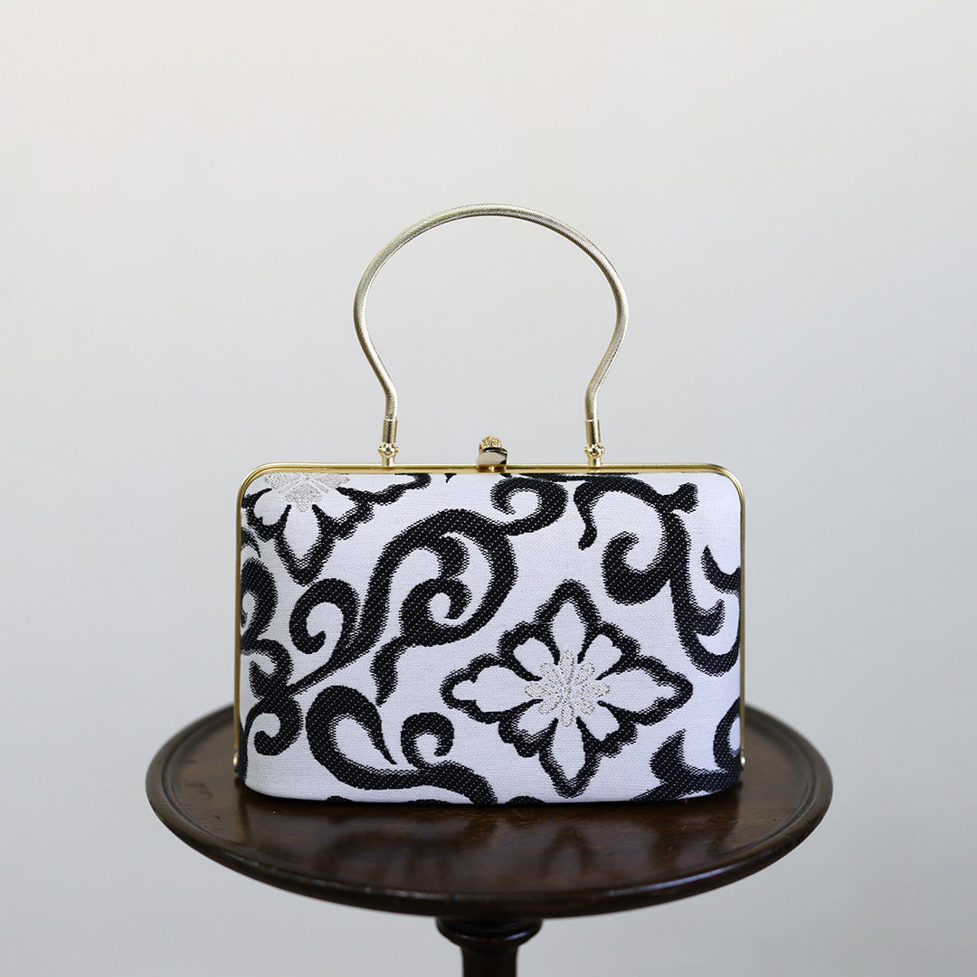 Hyuga | Handmade Handbag Fuka-ori Pattern Nishijin-ori Brand New