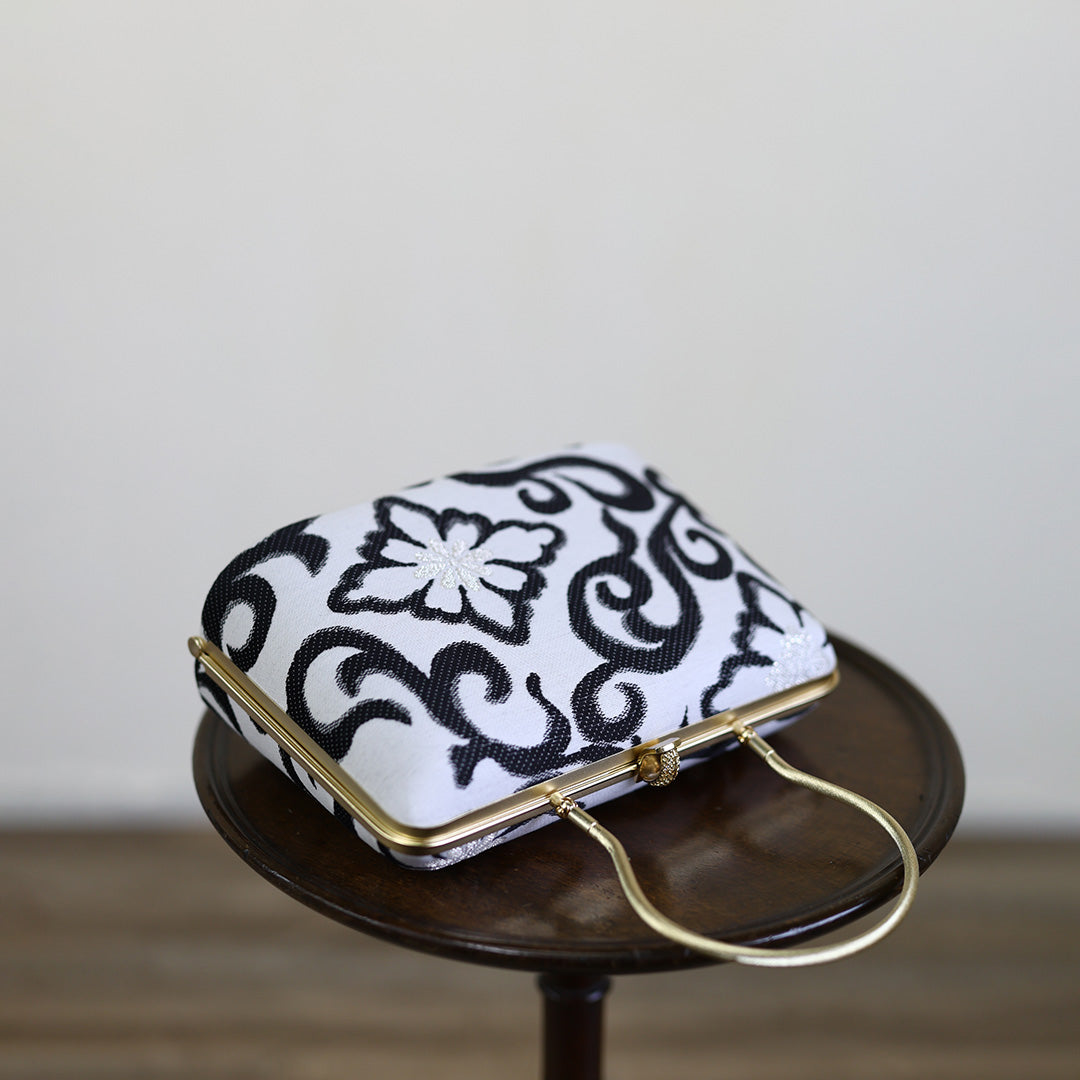 Hyuga | Handmade Handbag Fuka-ori Pattern Nishijin-ori Brand New