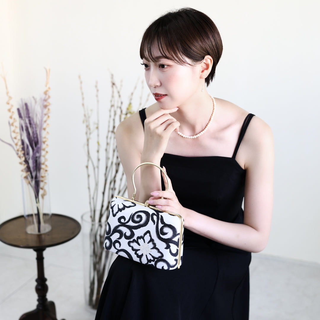Hyuga | Handmade Handbag Fuka-ori Pattern Nishijin-ori Brand New