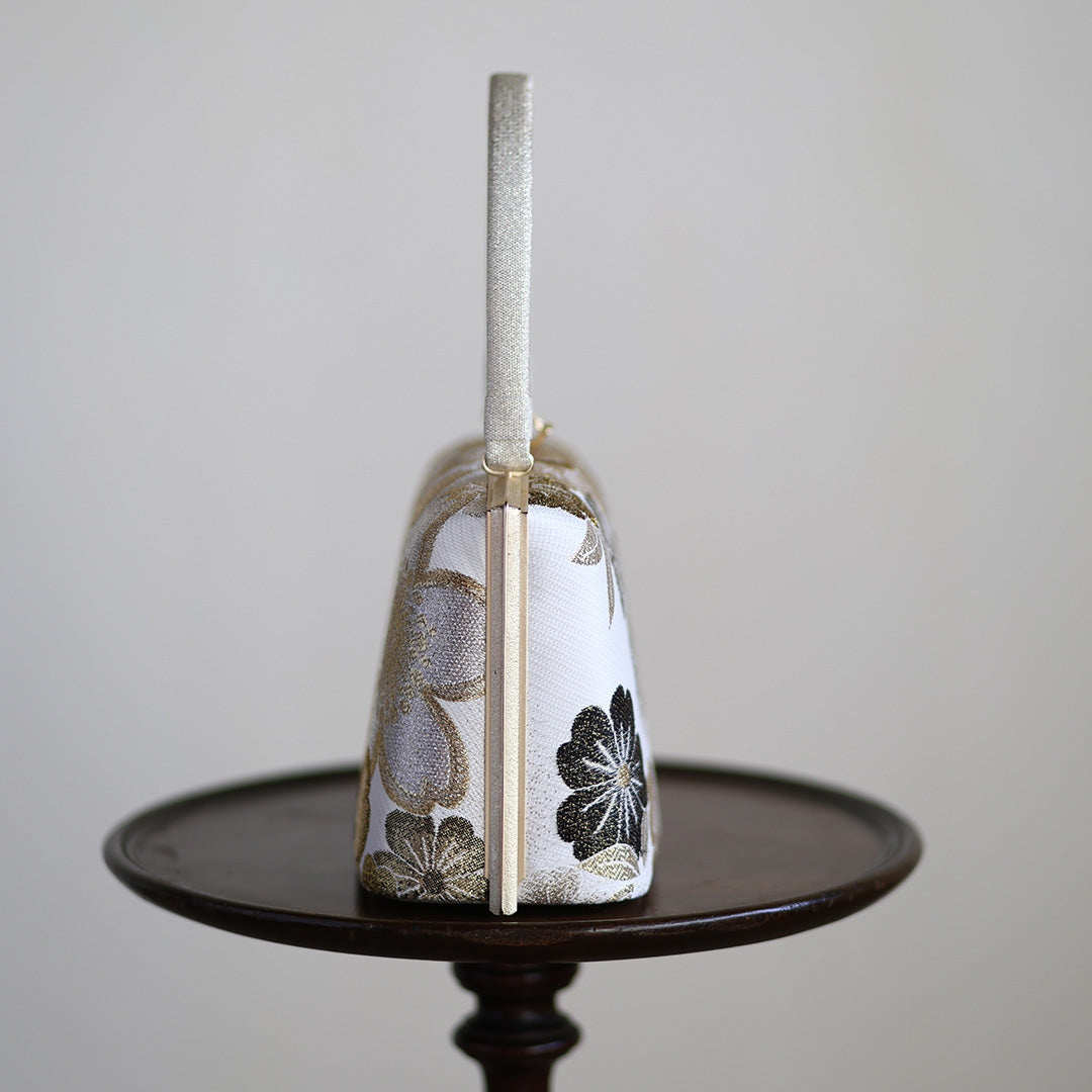 Ise | Handmade Handbag with Hanatoki Pattern Nishijin-ori