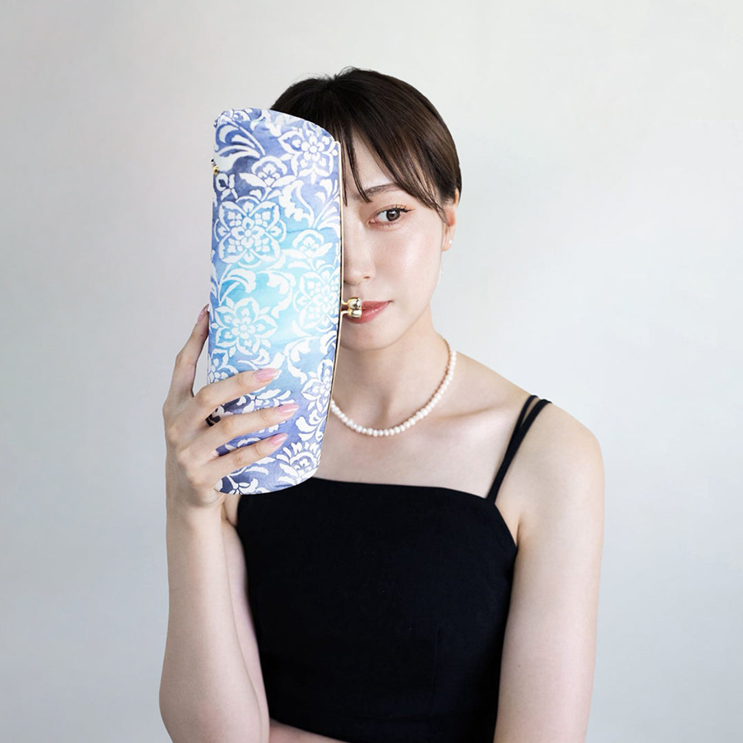 Omi | Pochette faite main avec authentique Oshima Tsumugi, tout neuf