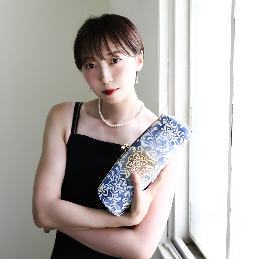Omi | Pochette faite main avec authentique Oshima Tsumugi, tout neuf