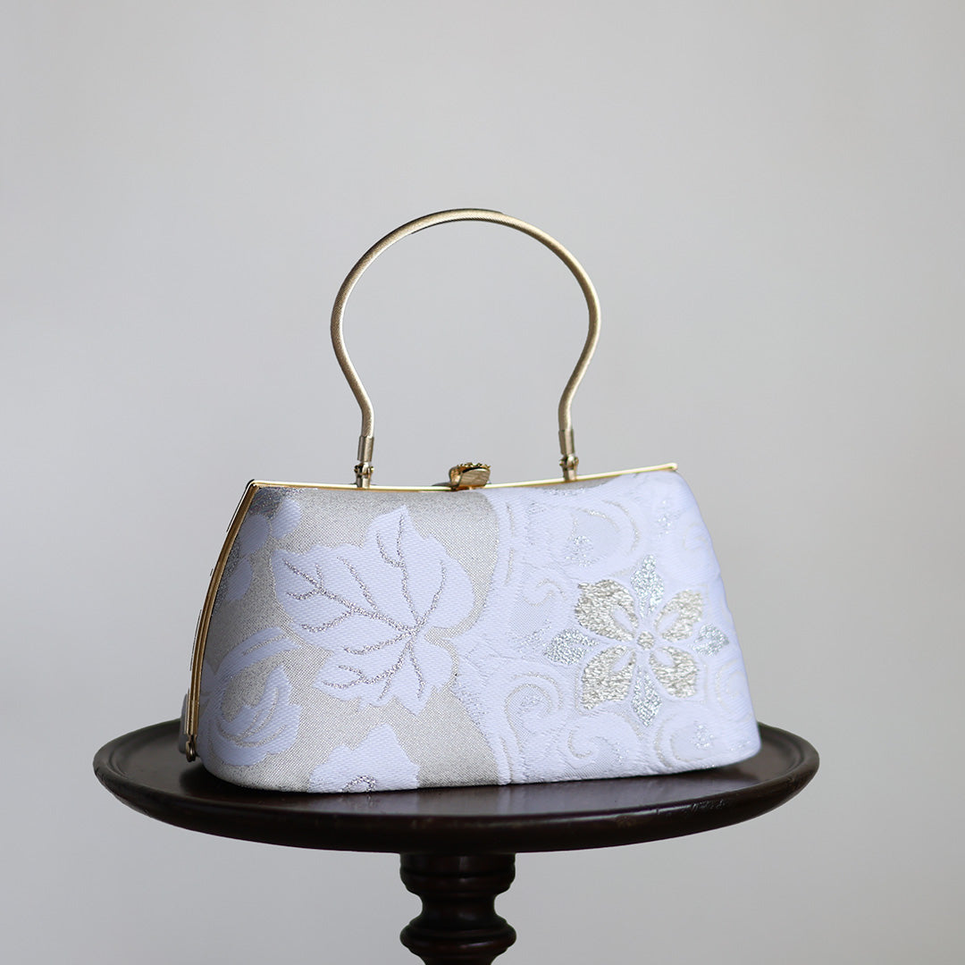 Izumo | Handmade Handbag with Hakurei-ori Pattern Nishijin-ori Brand New