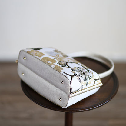 Ise | Handmade Handbag with Hanatoki Pattern Nishijin-ori