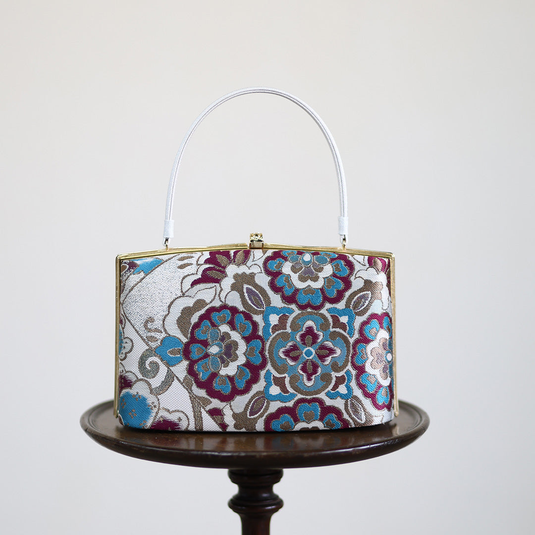 Ise | Handmade Handbag with Saika Sarasa Pattern Pattern Brand New Nishijin-ori