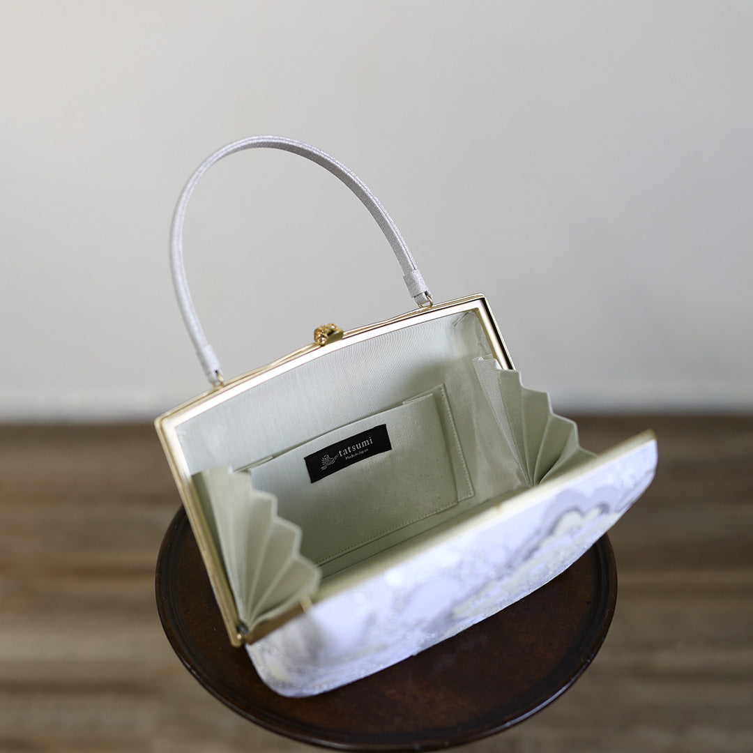 Ise | Handmade Handbag with Sekka-ori Pattern Pattern Brand New Nishijin-ori