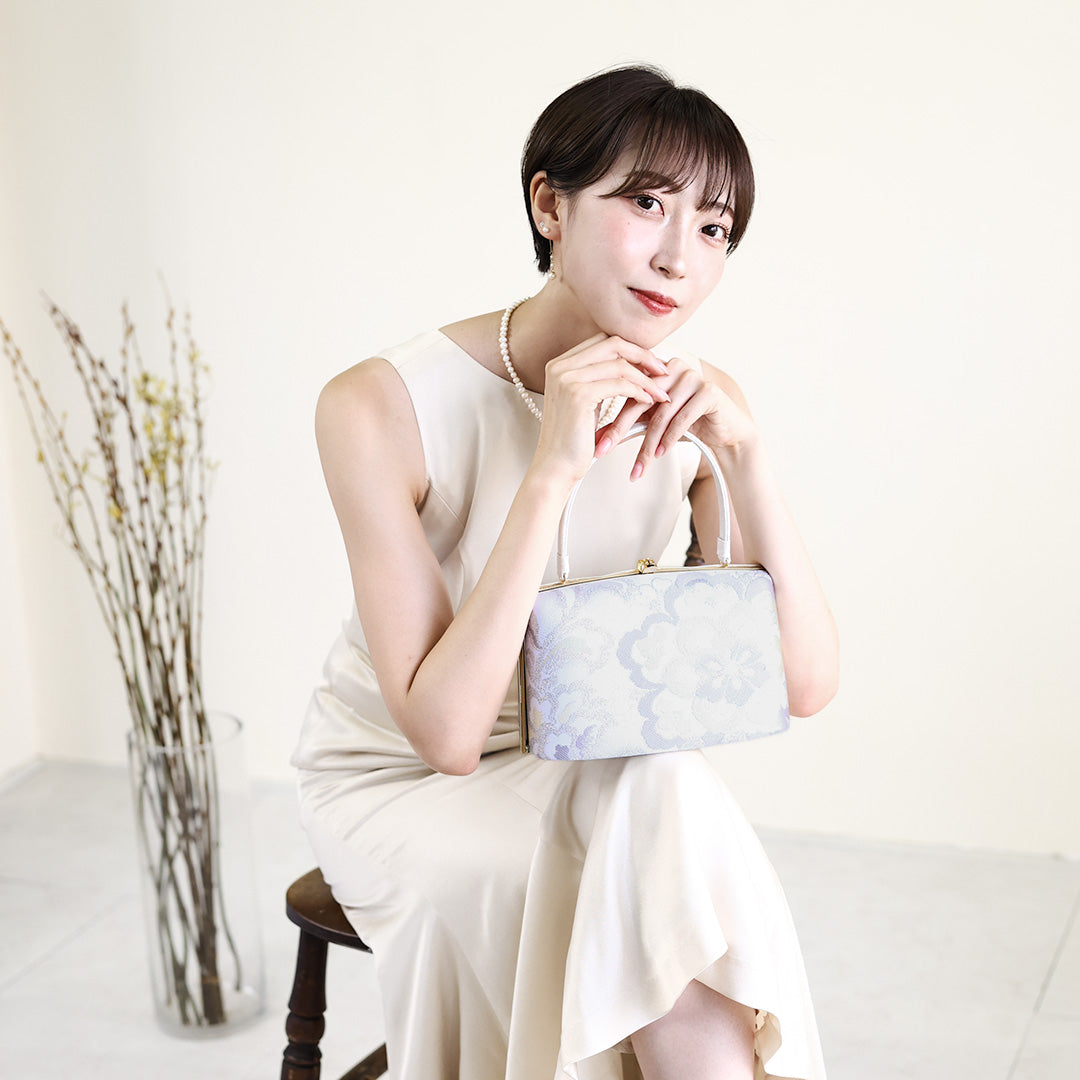 Ise | Handmade Handbag with Sekka-ori Pattern Pattern Brand New Nishijin-ori
