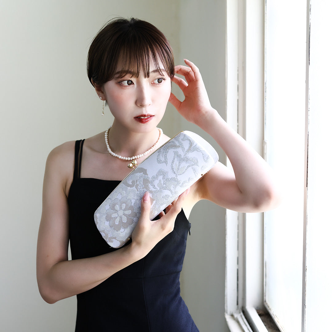 Omi | Pochette faite à la main avec motif Sekka-ori Nishijin-ori tout neuf 