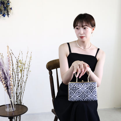 Hyuga | Sac à main fait main Fuka-ori Modèle Nishijin-ori Tout Neuf 