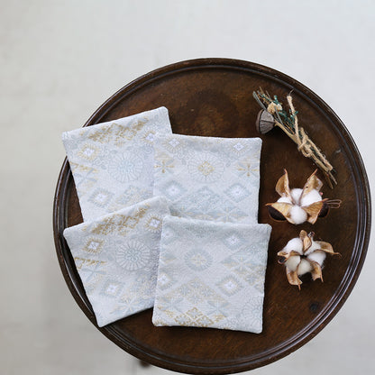 Kasumi –  Reflected Diamond Pattern in Nishijin-ori Coaster