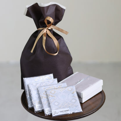 Kasumi –  Reflected Diamond Pattern in Nishijin-ori Coaster