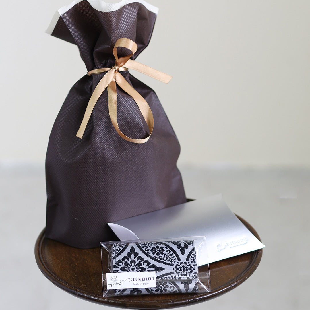 Nagara – 黒華紋 西陣織 キーケース