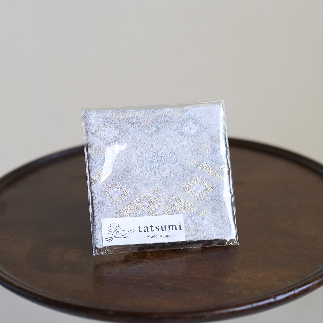 Kasumi –  Reflected Diamond Pattern in Nishijin-ori Coaster