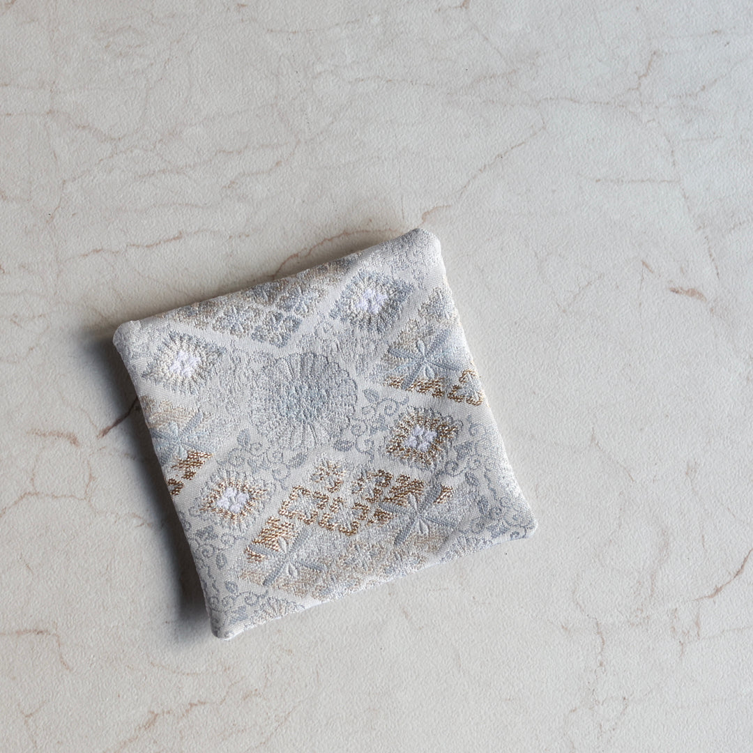 Kasumi –  Reflected Diamond Pattern in Nishijin-ori Coaster