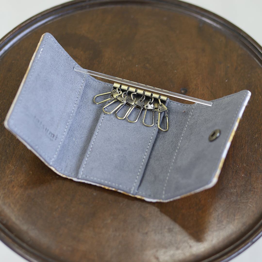 Nagara – 金彩大花文様 西陣織 キーケース – Tatsumi | Japanese Art Bags
