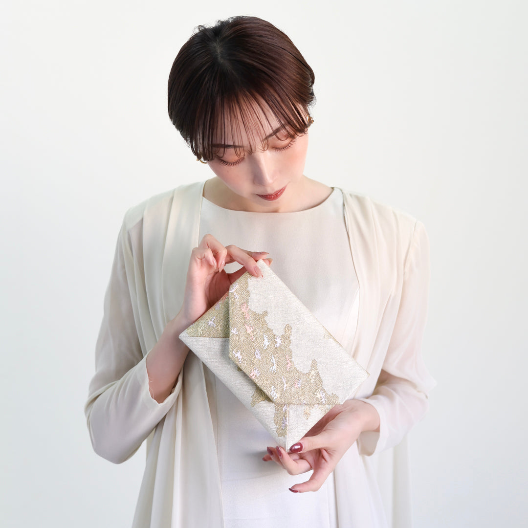 Yura – 流霞柄 西陣織 数寄屋袋
